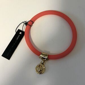 MARC MARC JACOBS tubular bangle bracelet w charm Orange NWT
